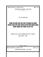 đánh giá hiệu quả của đai bụng trên dung tích sống thở mạnh fvc của bệnh nhân liệt tủy