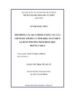 Mô phỏng các quá trình tương tác của chùm ion tới bia và tính hiệu suất phún xạ bằng phương pháp động học monte carlo