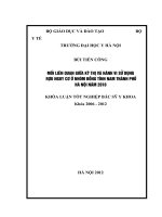 mối liên quan giữa kỳ thị và hành vi sử dụng rượu nguy cơ ở nhóm đồng tính nam thành phố hà nội năm 2010