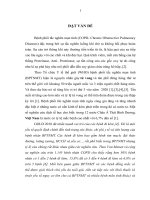 nghiên cứu hội chứng chuyển hóa ở bệnh nhân Bệnh phổi tắc nghẽn mạn tính tại trung tâm hô hấp bệnh viện bạch mai