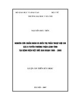 nghiên cứu chẩn đoán và điều trị phẫu thuật nội soi các u tuyến thượng thận lành tính tại bệnh viện việt đức giai đoạn 1998-2005