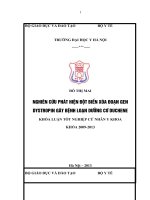 khóa luận tốt nghiệp nghiên cứu phát hiện đột biến mất đoạn gen dystrophin trên bệnh nhân loạn dưỡng cơ duchenen bằng kỹ thuật mlpa