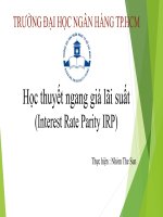Học thuyết ngang giá lãi suất