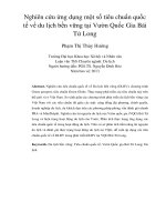 nghiên cứu ứng dụng một số tiêu chuẩn quốc tế về du lịch bền vững tại vườn quốc gia bái tử long