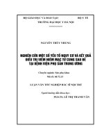 nghiên cứu một số yếu tố nguy cơ và kết quả điều trị viêm niêm mạc tử cung sau đẻ tại bệnh viện phụ sản trung ương