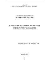 nghiên cứu độc tính cấp và tác dụng điều chỉnh rối loạn lipid máu của bài thuốc bbt trên thực nghiệm – mô hình nội sinh