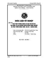 giải pháp phòng ngừa và hạn chế rủi ro tín dụng tại chi nhánh nhno&ptnt hải hà- quảng ninh
