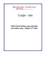 Luận văn Thiết kế hệ thống cung cấp điện chiếu sáng cho quận Lê Chân