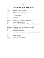 nghiên cứu đặc điểm lâm sàng, cận lâm sàng của bệnh nhân khởi phát đái tháo đường có xu hướng nhiễm toan xeton