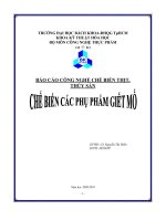 Đề tài chế biến các phụ phẩm giết mổ