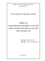 nghiên cứu thay đổi độ sâu tiền phòng và góc tiền phòng sau phẫu thuật phaco đặt ttt nhân tạo