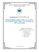 hoạch định chiến lược của công ty cổ phần dầu thực vật tường an đến năm 2020