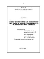 khảo sát tình hình nhiễm nấm malassezia spp ở bệnh lang ben, viêm da dầu và viêm da cơ địa