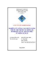 Nghiên cứu nâng cao chất lượng thuốc trừ bệnh cây đồng (II) hydroxit 34,5SC (huyền phù) từ đồng sunfat