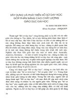 xây dựng và phát triển hồ sơ dạy học góp phần nâng cao chất lượng giáo dục đại học