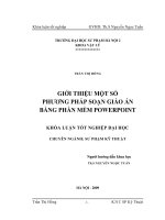 Khóa luận tốt nghiệp giới thiệu một số phương pháp soạn giáo án bằng phần mềm powerpoint