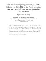 sống đạo của cộng đồng giáo dân giáo xứ sở kiện thị trấn kiện khê huyện thanh liêm tỉnh hà nam (trong bối cảnh xây dựng đời sống văn hóa mới)