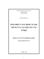 khóa luận tốt nghiệp tổng hợp và xác định các đặc trưng của vật liệu xúc tác fe mgo