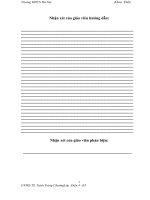Thiết kế cung cấp điện cho một khu vực dân cư .