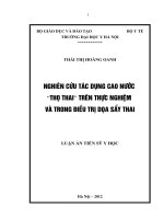 nghiên cứu tác dụng cao nước “thọ thai” trên thực nghiệm và trong điều trị dọa sẩy thai