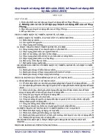 Báo cáo thuyết minh quy hoạch sử dụng đất đến năm 2020, kế hoạch sử dụng đất kỳ đầu (2011 2015) xã thụy phong