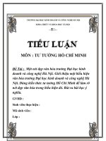 Tiểu luận phân tích tư tưởng hồ chí minh trong thực tiễn nhà trường