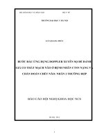 bước đầu ứng dụng doppler xuyên sọ để đánh giá co thắt mạch não ở bệnh nhân ctsn nặng và chẩn đoán chết não nhân 2 trường hợp