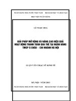 giải pháp mở rộng và nâng cao hiệu quả hoạt động thanh toán qua thẻ tại ngân hàng tmcp á châu – chi nhánh hà nội