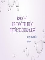 BÁO cáo hệ cơ sở TRI THỨC đề tài NGÔN NGữ JESS