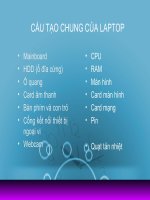 cấu trúc chung của laptop