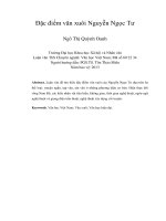 đặc điểm văn xuôi nguyễn ngọc tư