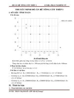 thuyết minh ĐỒ ÁN BÊ TÔNG CỐT THÉP I