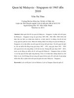 quan hệ malaysia - singapore từ 1965 đến 2010