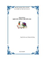 Bài giảng khuyến nông chuyên sâu