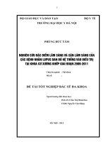 tìm hiểu về đặc điểm lâm sàng và cận lâm sàng của bệnh nhân lupus ban đỏ hệ thống vào điều trị tại khoa cơ xương khớp bệnh viên bạch mai giai đoạn 2009-2011