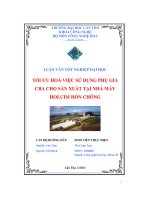 Tối ưu hoá việc sử dụng phụ gia CBA cho sản xuất xi măng tại nhà máy holcim hòn chông