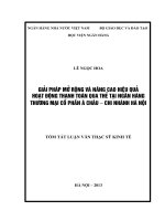 giải pháp mở rộng và nâng cao hiệu quả hoạt động thanh toán qua thẻ tại ngân hàng tmcp á châu – chi nhánh hà nội (tóm tắt)
