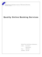 LUẬN VĂN  Quality online banking services Chất lượng dịch vụ ngân hàng online