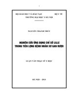 so sánh chỉ số lille với chỉ số maddrey ở bệnh nhân xơ gan do rượu