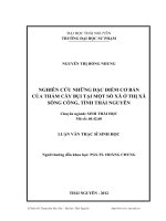 nghiên cứu những đặc điểm cơ bản của thảm cây bụi tại một số xã ở thị xã sông công, tỉnh thái nguyên
