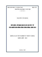 sức khỏe, sử dụng dịch vụ và chi phí y tế của người dân đồng bằng sông hồng, năm 2010