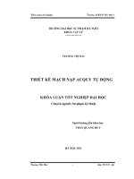 Khóa luận tốt nghiệp thiết kế mạch nạp acquy tự động
