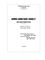 đường chính khúc trên mặt trong e3 luận văn thạc sĩ toán học