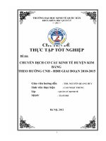 chuyển dịch cơ cấu kinh tế huyện kim bảng theo hướng cnh - hđh giai đoạn 2010-2015