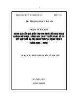 đánh giá kết quả điều trị ung thư lưỡi giai đoạn không mổ được bằng hóa trị trước phác đồ cf kết hợp hóa xạ đồng thời tại bệnh viện k năm 2009 - 2012
