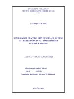 đánh giá việc thực hiện quy hoạch sử dụng đất của huyện đông hưng, tỉnh thái bình giai đoạn 2000 - 2010