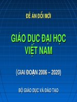 Đề án đổi mới: Giáo dục Đại học Việt Nam 2006  2020