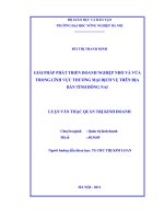 giải pháp phát triển doanh nghiệp nhỏ và vừa trong lĩnh vực thương mại dịch vụ trên địa bàn tỉnh đồng nai