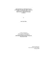 Luận văn tiến sĩ DEPARTMENTAL DIFFERENCES IN  ATTITUDES TO SPECIAL EDUCATIONAL  NEEDS AND THEIR IMPACT ON  PRACTICE IN THE SECONDARY  SCHOOL