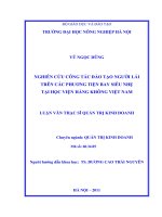 nghiên cứu công tác đào tạo người lái trên các phương tiện bay siêu nhẹ tại học viện hàng không việt nam